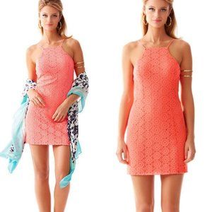 Lilly Pulitzer Costello Lace Sheath Dress Pink XS